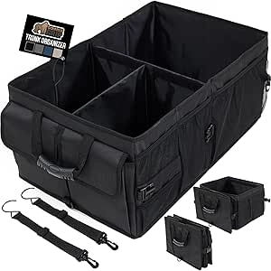 GORILLA GRIP Large Capacity Trunk Storage Organizer - Collapsible Car Organizer