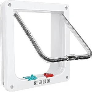 4-Way Lock Cat Door for Windows & Sliding Doors - Weatherproof Pet Flap