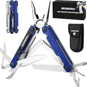WORKPRO 18-in-1 Multi Tool Pliers - EDC Multitool with Pocket Knife & Safety Locks