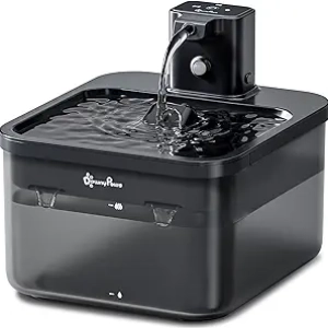 DownyPaws Cordless Cat Water Fountain - 84oz Battery Operated Pet Fountain with Motion Sensor