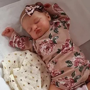 20 Inch Lifelike Reborn Baby Girl Doll - Hand-Crafted with Realistic Veins & Accessories