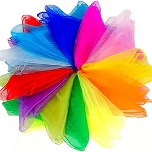 Juggling Scarves 12 PCS - Colorful Dance Scarves for Kids & Toddlers