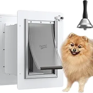 Small Pet Door for Wall with Steel Frame, Telescoping Tunnel & Locking System | Cat & Tiny Dog Door