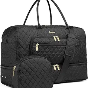 Large Women's Carry-On Duffle Bag with Wet Pocket - LUOCIP Travel Bag