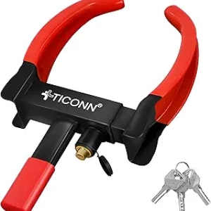 TICONN Universal Wheel Lock for Cars, Trucks & Trailers - Heavy Duty Anti-Theft Tire Clamp