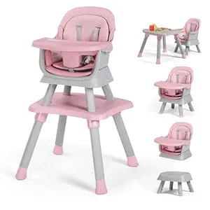 Kinder King 8-in-1 Baby High Chair - Convertible Booster Seat & Kids Table Set