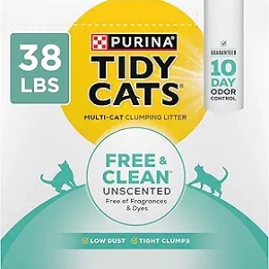 Purina Tidy Cats Free and Clean Unscented Cat Litter - 38 lb Box