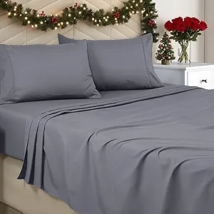 Utopia Bedding Queen Sheet Set - Brushed Microfiber, Ultra Soft & Wrinkle Resistant