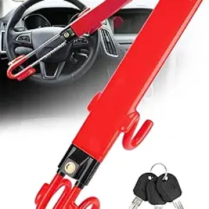 Tevlaphee Steering Wheel Lock - Heavy Duty Anti-Theft Car Security Device for Trucks & SUVs