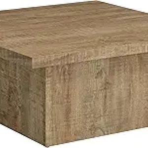 Zetta Square Cocktail Coffee Table - Rustic Mango Brown Farmhouse Wood