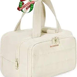 BAGSMART Travel Toiletry Bag for Women - Large Puffy Cosmetic Organizer