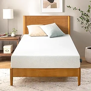 Zinus 6 Inch Twin Green Tea Memory Foam Mattress | Eco-Friendly Bed in a Box