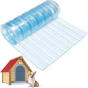 MEWTOGO Dog Door Replacement Flaps 15.7" x 4.9' - PVC Vinyl Strip for Pet Entry