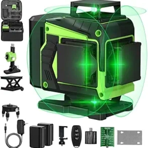 16 Line 360° Green Laser Level - Professional Self-Leveling Tool with Remote Control