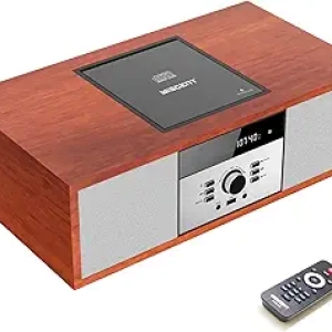 Vintage Bluetooth Stereo System with CD Player & FM Radio