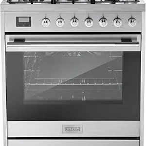Empava 30 Inch Freestanding Gas Range 5.0 Cu. Ft Convection Oven with 5 Burners