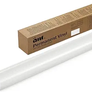 ANT White Permanent Vinyl Roll 24" x 30' - Adhesive Vinyl for Cricut, Silhouette & Cameo
