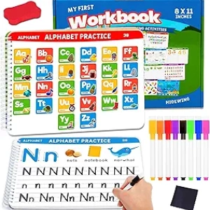 Preschool Learning Activities Workbook | Handwriting Tracing Book Ages 3-5