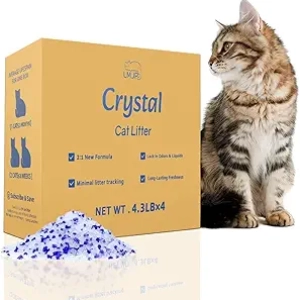 Crystal Cat Litter 17.2lb - 4 Month Supply, Odor Control & Low Tracking Silica