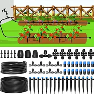 MIXC 230FT Quick-Connect Drip Irrigation System - Complete Garden Watering Kit