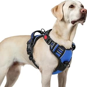 rabbitgoo No Pull Dog Harness for Large Dogs - Adjustable Reflective Vest with Control Handle