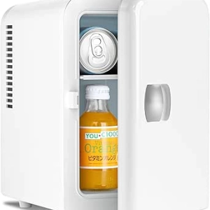 Antarctic Star 4L Portable Mini Fridge - Compact Cooler for Bedroom, Car & Office