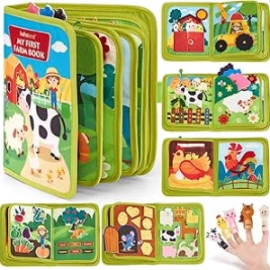 Montessori Busy Book for Toddlers 1-3 Years - 20-in-1 Educational Activity Board
