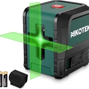 Self-Leveling Green Laser Level - 110° Cross-Line for Construction & Picture Hanging