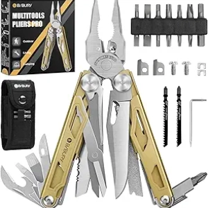 BIBURY 31-in-1 Multitool Pliers Pro - Heavy-Duty Stainless Steel with Replaceable Wire Cutters