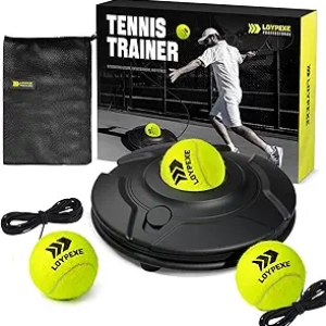 Solo Tennis Trainer Rebounder with 3 Balls - Portable Practice Equipment