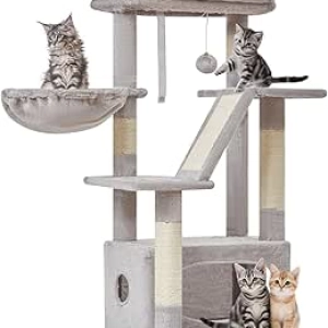 38.2" Cat Tree Tower for Kittens - Luxurious Indoor Cat Condo with Sisal Scratching Posts