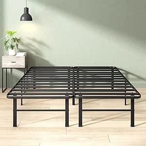 Zinus Rumi 14in Queen Metal Bed Frame - Heavy Duty Steel Platform with Quick Assembly