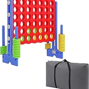 SDADI Jumbo 4 in a Row Game - Giant Connect 4 Set, Adjustable Height (2.5-3.5 FT)