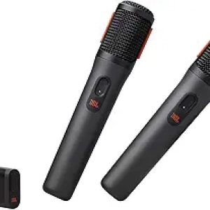 JBL PartyBox Wireless Microphone 2-Pack | 20Hr Battery, Crystal Clear Sound