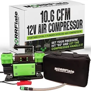 MORRFlate TenSix PSI Pro 12V Air Compressor - 10.6 CFM Portable Dual Cylinder Offroad