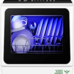 EUHOMY Portable Countertop Dishwasher - 6 Programs, No Installation, Built-in 5L Tank