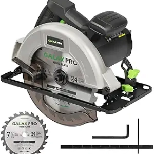 GALAX PRO 11 Amp Corded Circular Saw - 7-1/4" Blade, 6000RPM for Wood & Plastic
