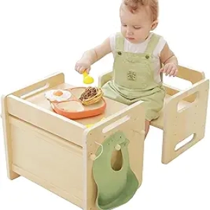 Adjustable Montessori Weaning Table & Chair Set for Toddlers | Safe, Durable & Space-Saving