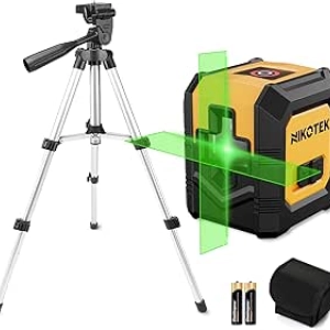 100FT Self-Leveling Green Laser Level with Tripod - Professional Cross-Line Laser Tool