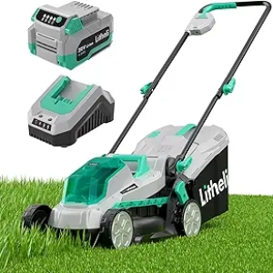 Litheli 20V 13" Cordless Lawn Mower - Brushless Electric Mower for Small Yards