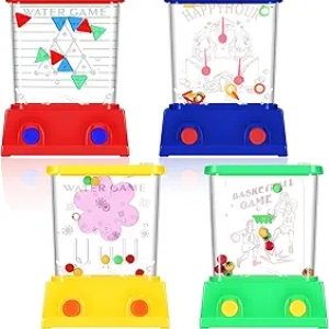 Gejoy 4-Pack Handheld Water Ring Toss Games - Retro Mini Toys for Kids & Adults
