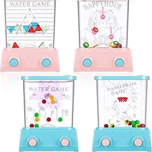 Gejoy 4 Pack Handheld Water Ring Toss Games - Classic Retro Party Favors for Kids