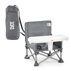 Bright Starts Pop 'N Sit Portable Booster Seat - 3-in-1 Floor & Feeding Chair