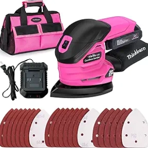 Cordless Detail Sander 20V - Mouse Sander with 22Pcs Sandpaper, 12000 RPM, Battery & Charger