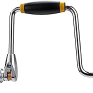 Professional 12-Inch Bit Brace Hand Crank Drill with 4-Claw Chuck - Carpenter Tool