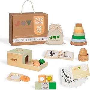 Montessori Toys for 1 Year Old | 6-in-1 Wooden Sensory Playkit | Educational Learning Set