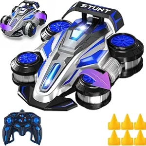 1:14 360° Rotating RC Stunt Car for Boys - 4WD Remote Control Car with Lights & Music