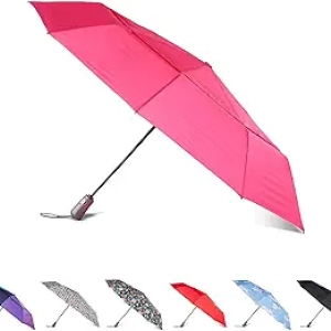 Auto Open/Close Windproof Umbrella | UV Protection & Water Repellent | Up to 55"
