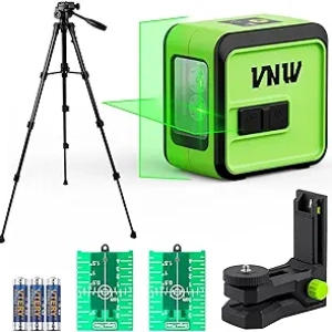 Professional Laser Level with 50" Tripod & Magnetic Base - 98Ft Self Leveling Cross Line Tool