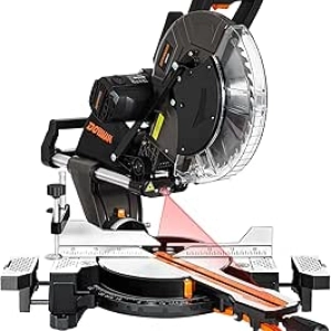 DOVAMAN 12-Inch Compound Sliding Miter Saw with Laser Guide & Dual Bevel